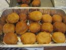 the donuts all fried and ready to decorate!